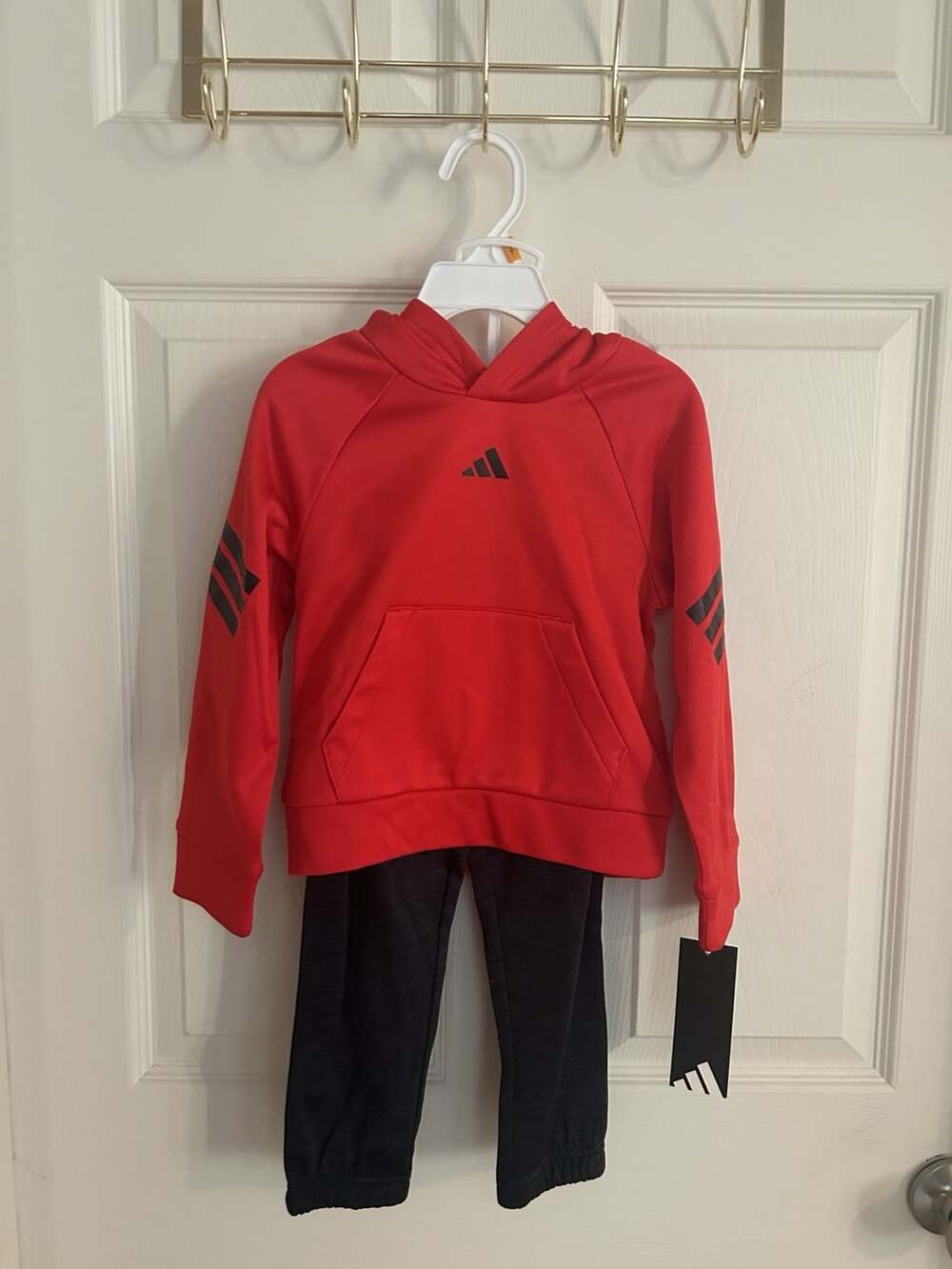 Adidas 2-Piece Hoodie Set Size 3T Red Black